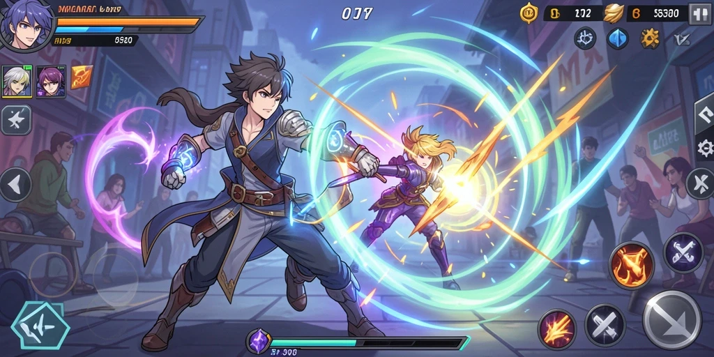 Screenshot ini memperlihatkan mode multiplayer yang seru dengan pemain lain.