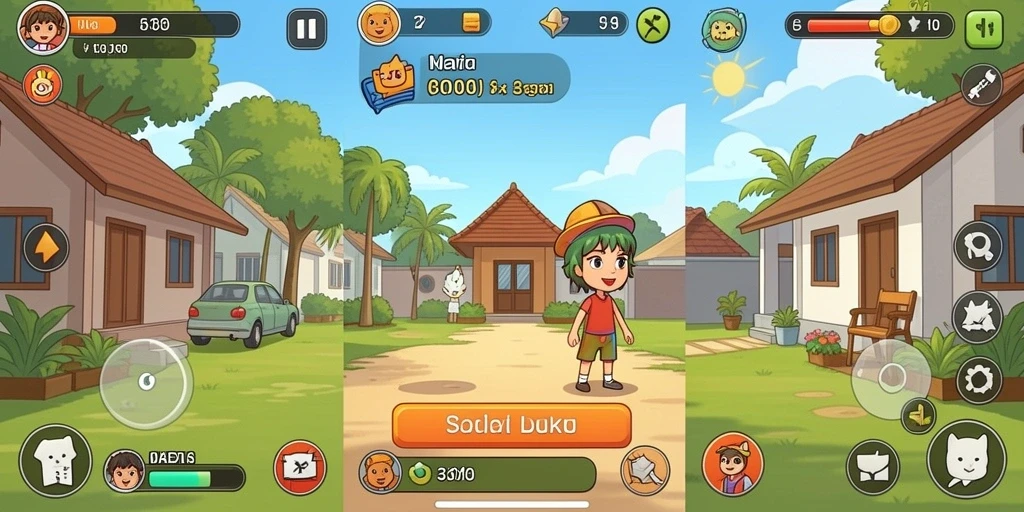 Fitur sosial untuk berinteraksi dengan pemain lain.